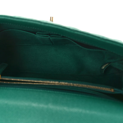 Chanel Caviar Quilted Small Coco Handle Flap Green 6 of 10