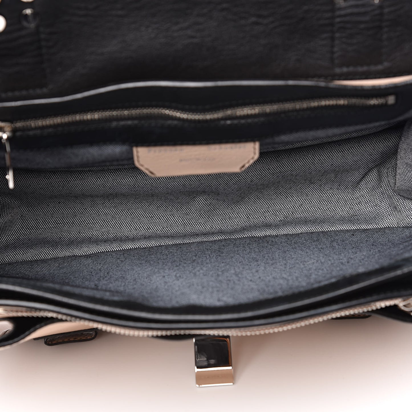 Grained Calfskin Medium Contrast Stitch PS1 Satchel Sand