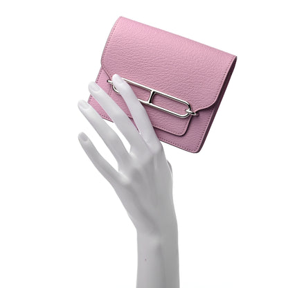 Hermes Chevre Mysore Roulis Slim Wallet Mauve Sylvestre 2 of 8