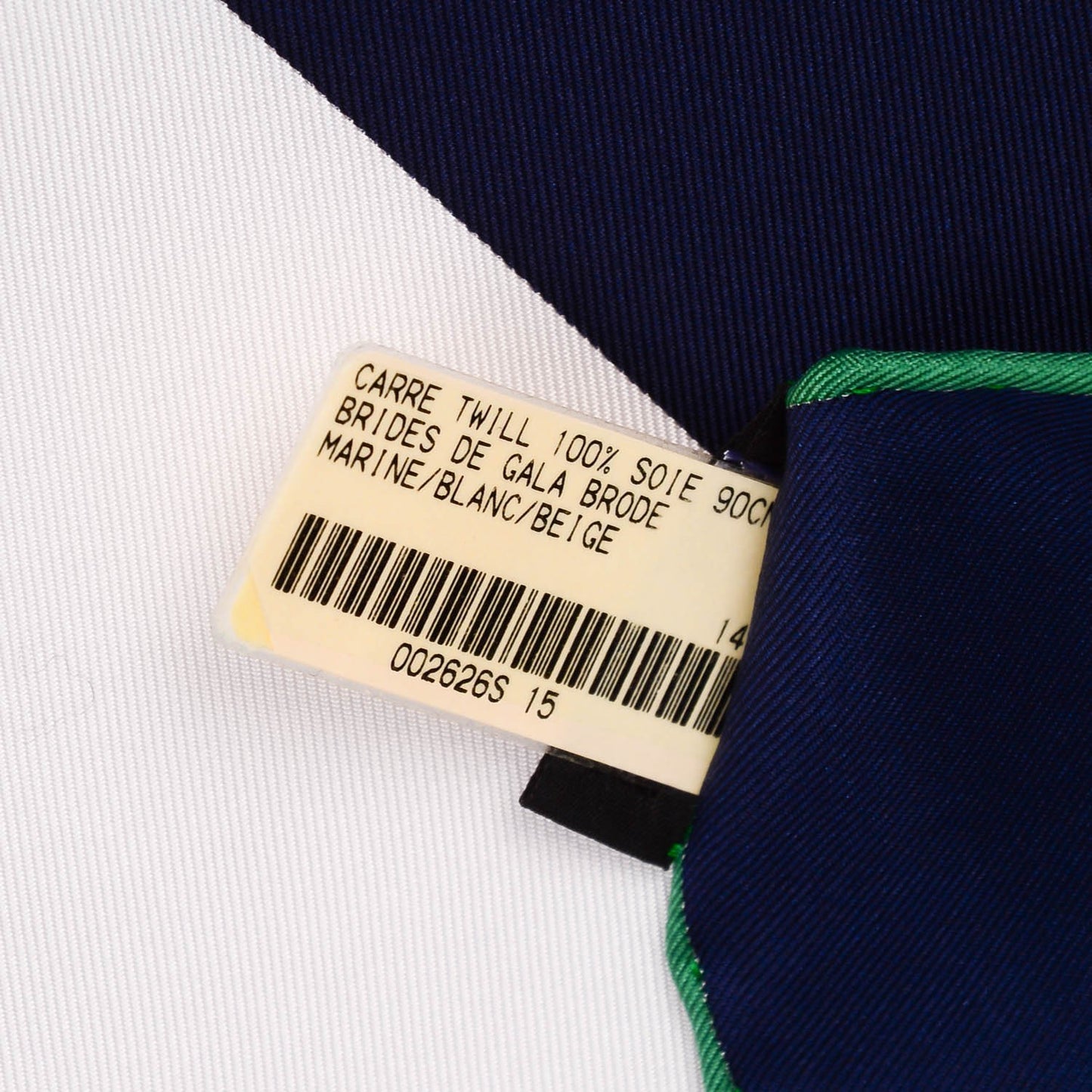 Silk Brides De Gala Scarf 90 Marine Blanc Beige