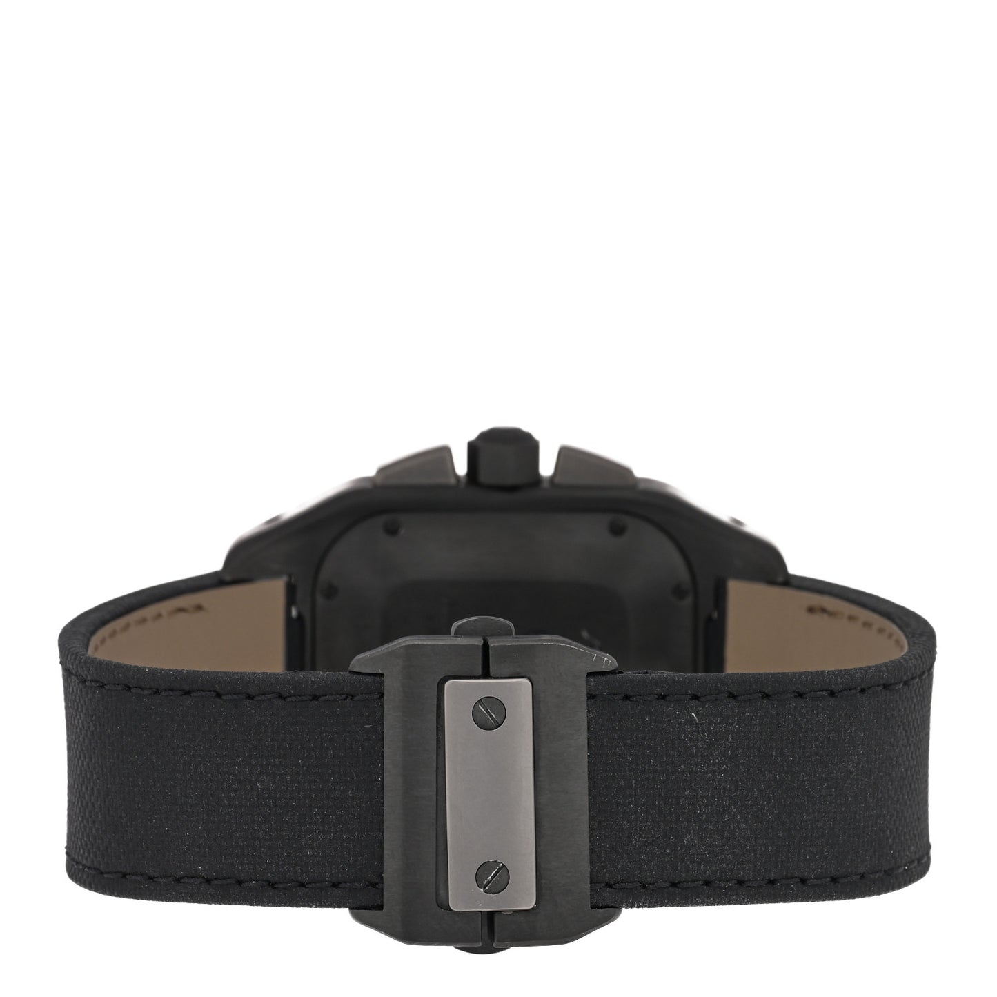 ADLC Titanium Nylon 41mm Santos 100 Chronograph Automatic Watch Black