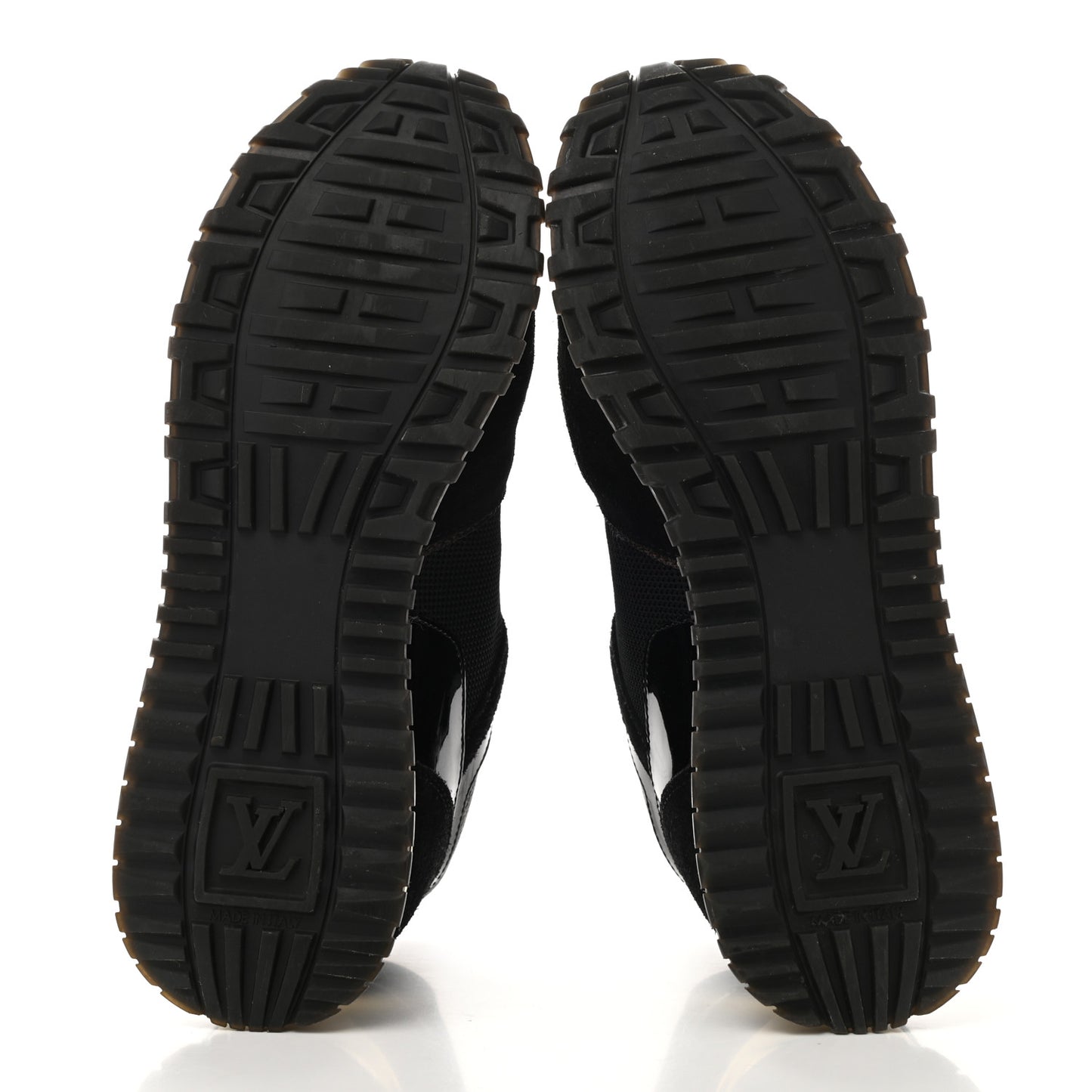 Suede Monogram Run Away Sneakers 38 Black