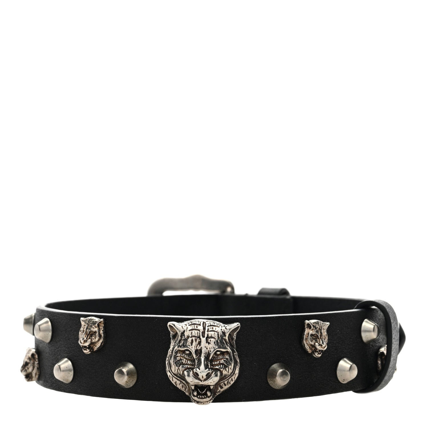Gucci Calfskin Feline Head Choker Black 2 of 4