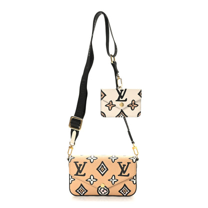 Louis Vuitton Monogram Wild At Heart Felicie Strap & Go Arizona Creme 1 of 8