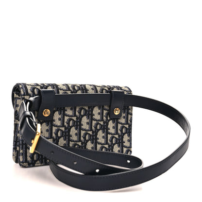 Christian Dior Oblique Saddle Belt Bag Blue 3 of 11