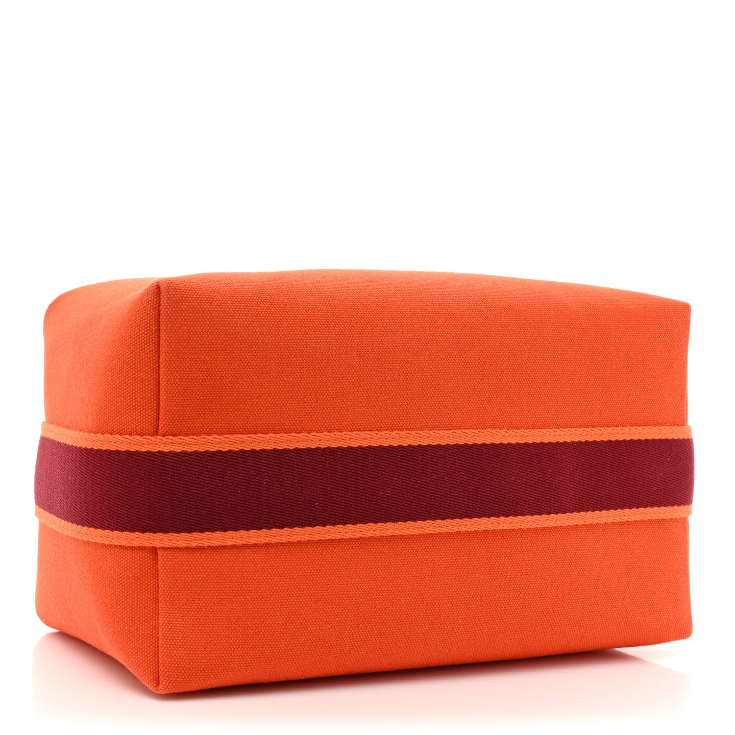 Hermes Canvas Large Bride-A-Brac Pouch Orange Feu Burgundy 4 of 13