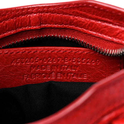 Balenciaga Agneau Classic Silver Hardware Nano City Rouge Groseille 8 of 10