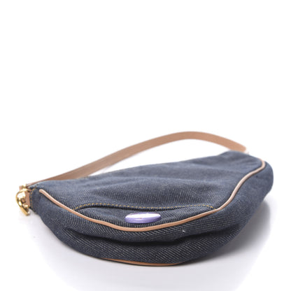 Christian Dior Denim Saddle Pochette Blue 6 of 13