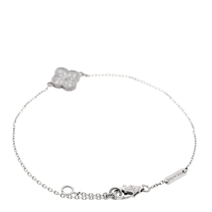 Van Cleef & Arpels 18K White Gold Diamond Sweet Alhambra Bracelet 2 of 6