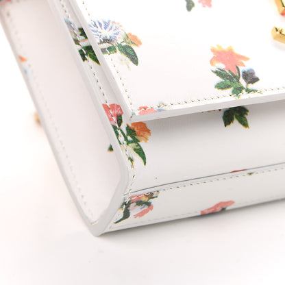 Saint Laurent Calfskin Prairie Flower Printed Medium Classic Monogram Kate Satchel White 8 of 9