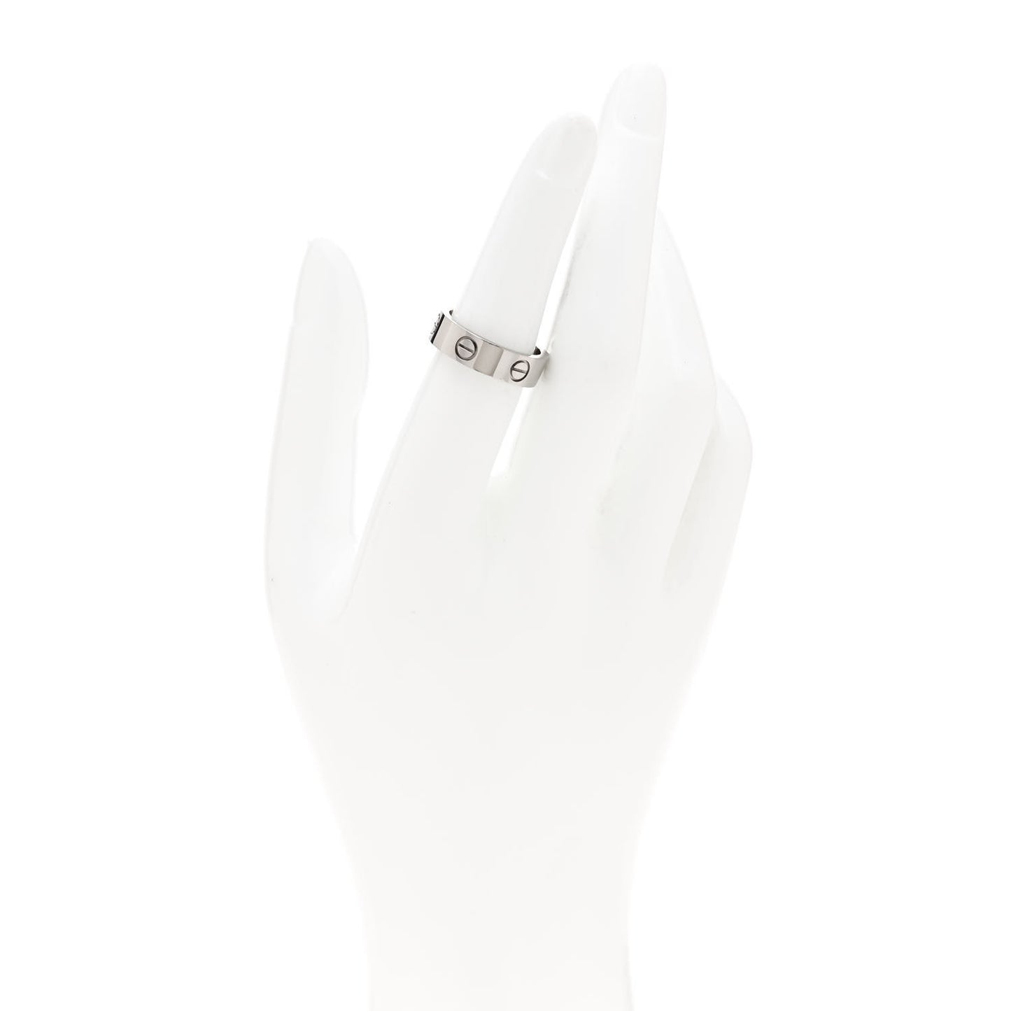 18K White Gold 5.5mm LOVE Ring 53 6.25
