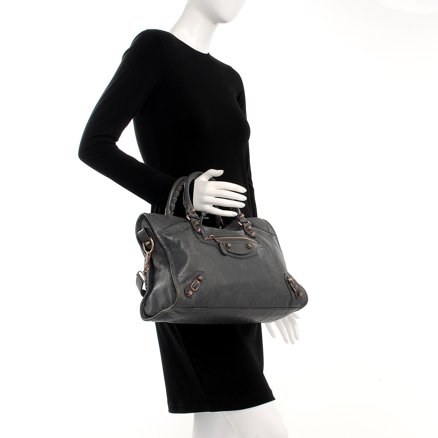 Balenciaga Agneau Giant 12 Rose Gold Hardware City Gris Tarmac 3 of 9