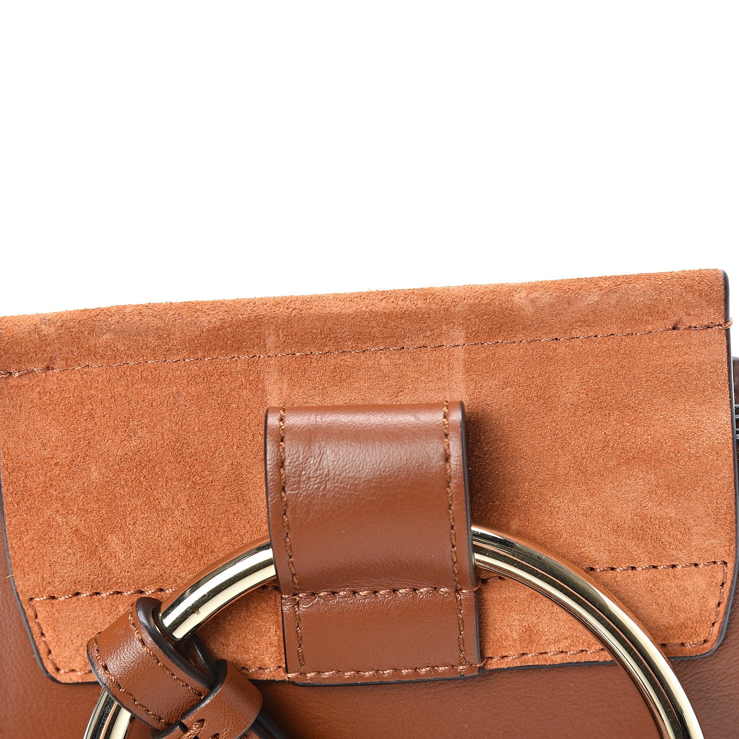 Chloe Suede Calfskin Mini Faye Bracelet Bag Tobacco 12 of 15