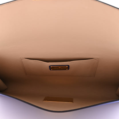 Salvatore Ferragamo Nuage Calfskin Afef Lock Story Gancini Clutch Blue 5 of 7