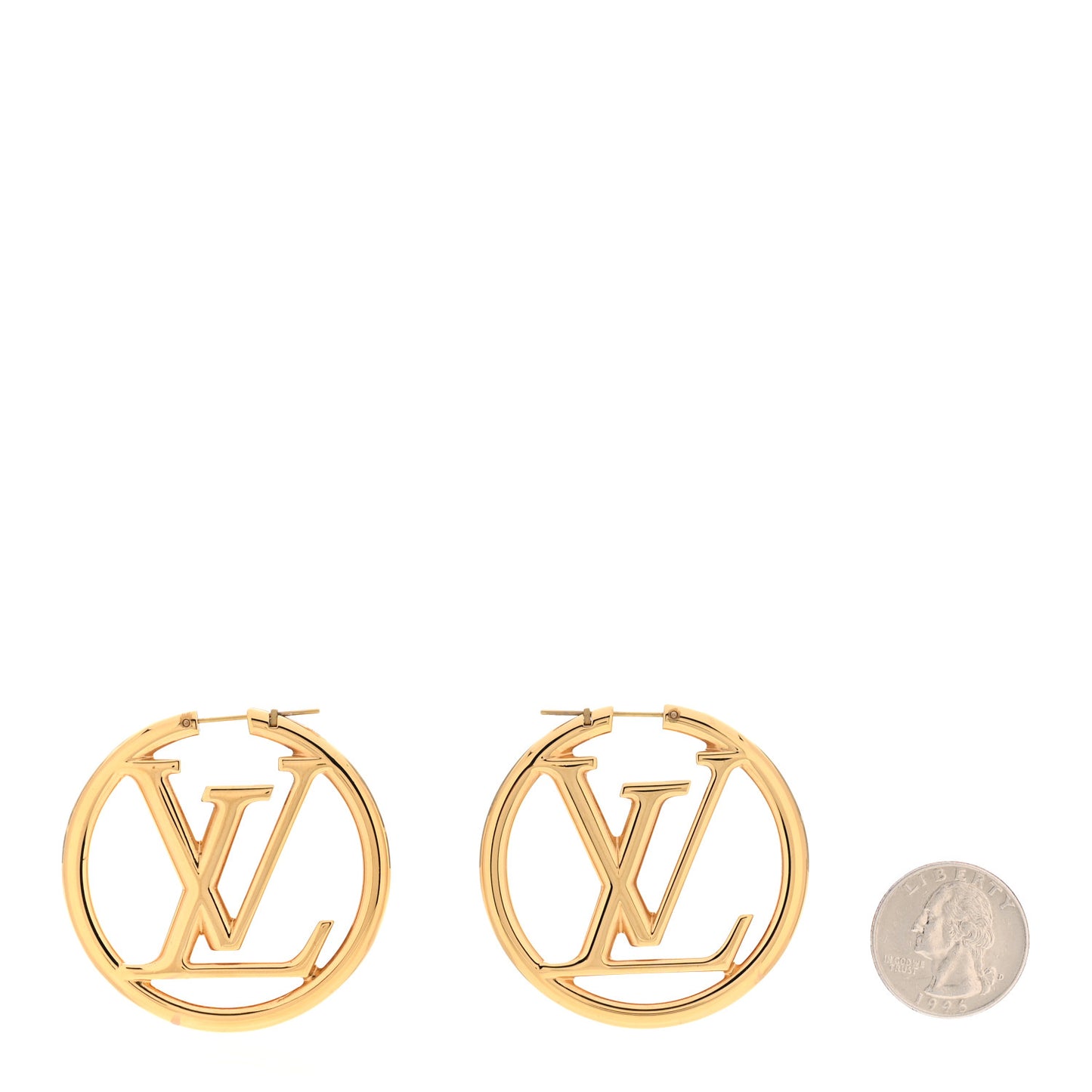 Metal Louise Hoop Earrings Gold