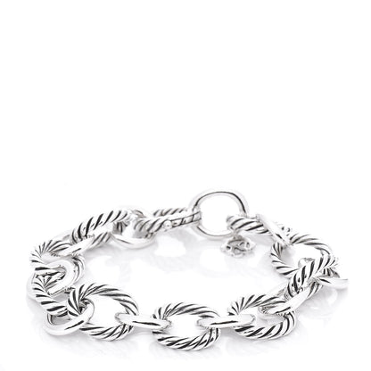 David Yurman Sterling Silver 12mm Large Oval Link Bracelet 1 of 4