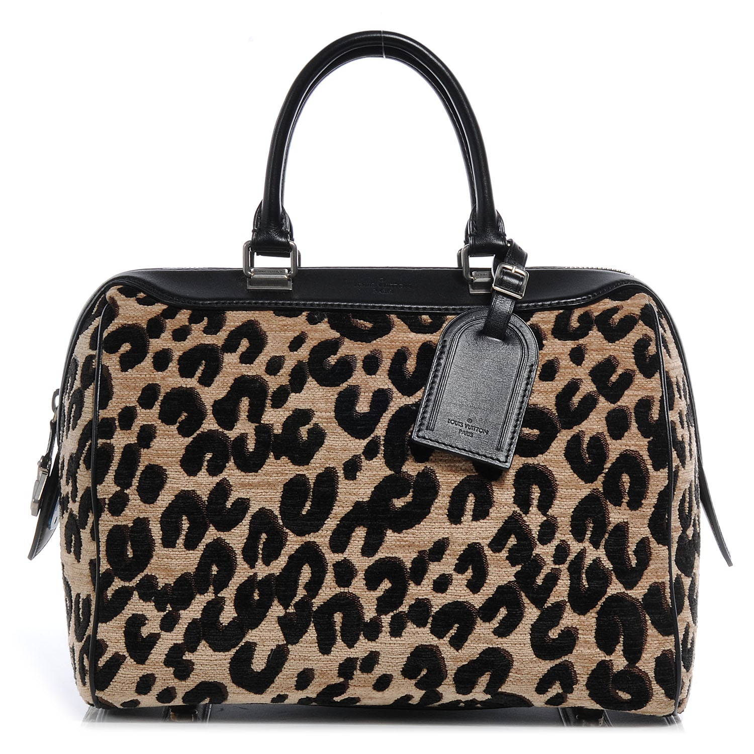 Louis Vuitton Jacquard Velvet Leopard Print Stephen Sprouse Speedy 1 of 8