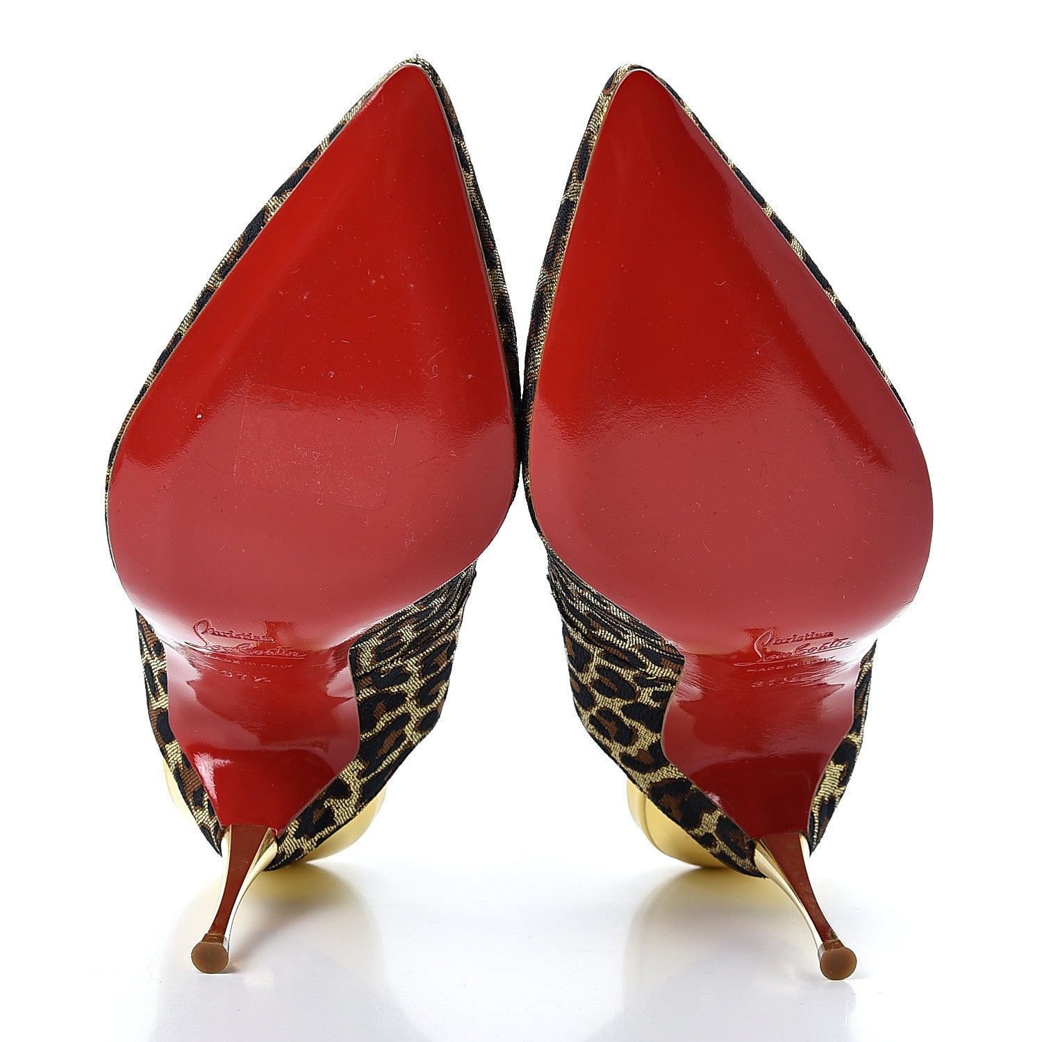 Christian Louboutin Jacquard Leopard Print Slingback 120 Pumps 37.5 6 of 8