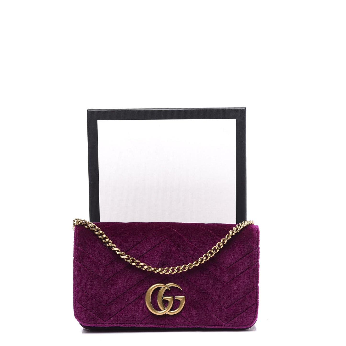 Velvet Matelasse GG Marmont Mini Bag Fuchsia Violet Cyclamen
