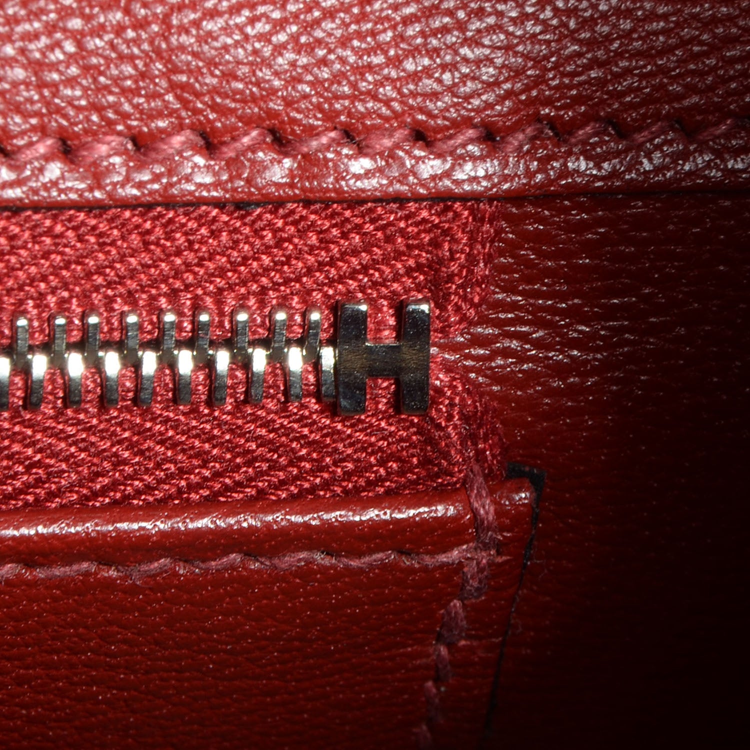 Hermes Shiny Porosus Crocodile Birkin 35 Rouge H 14 of 19