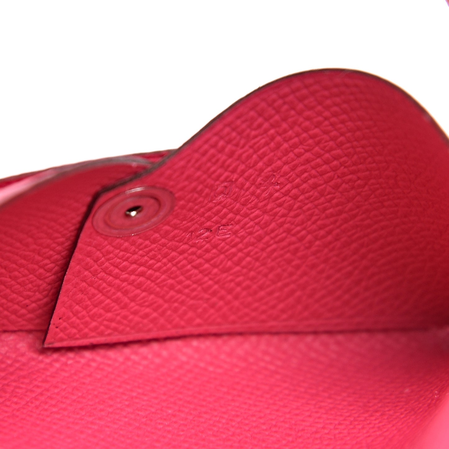 Epsom Calvi Card Case Rose Tyrien