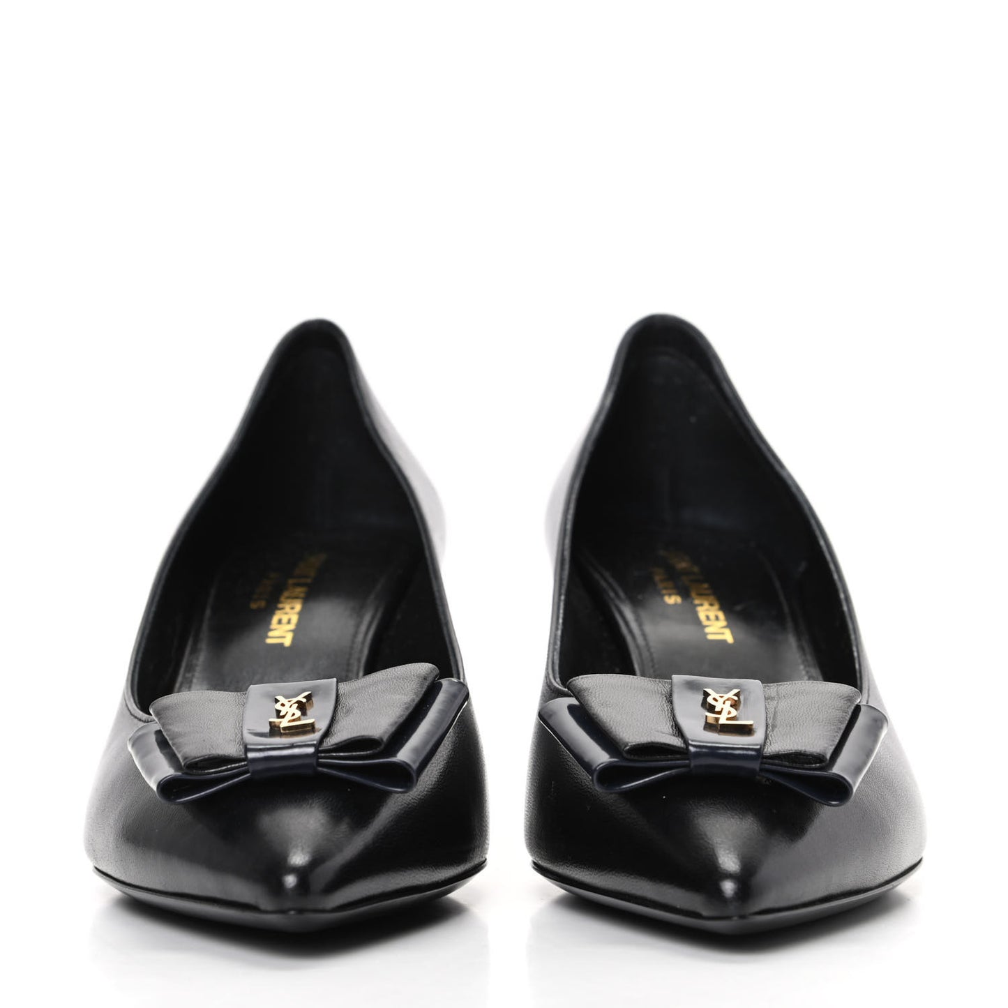 Calfskin Bow Anais Pumps 37 Black