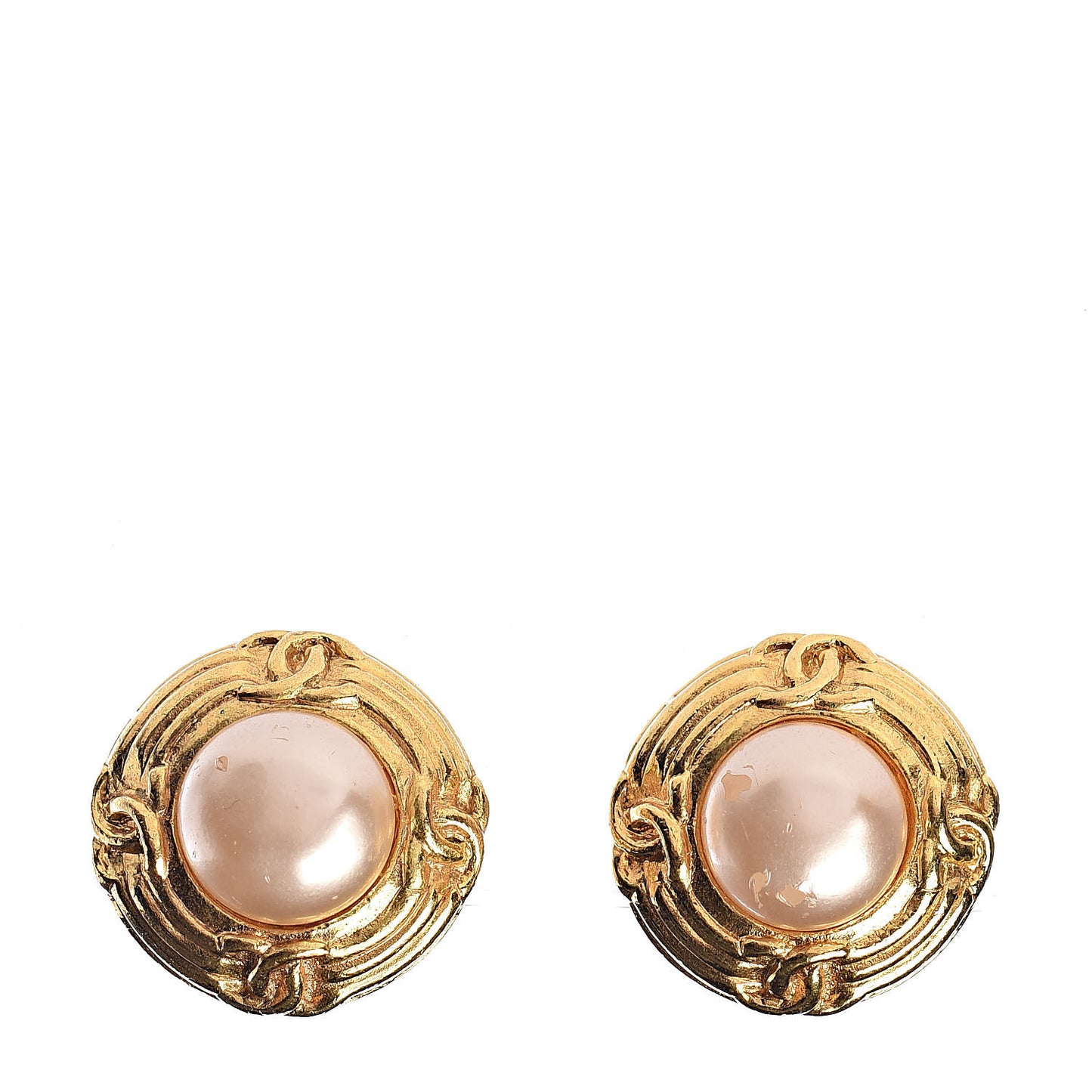 Pearl Clip On Earrings Gold