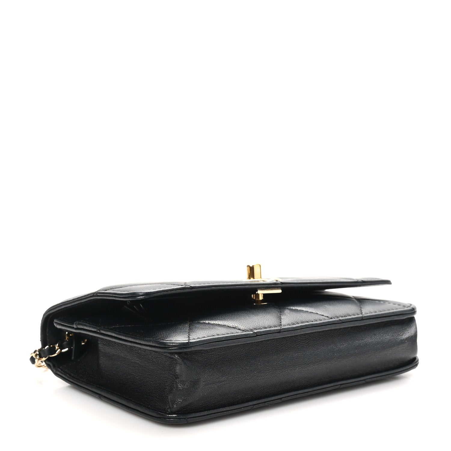 Chanel Lambskin Quilted Trendy CC Wallet On Chain WOC Black 4 of 13