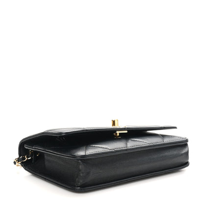 Chanel Lambskin Quilted Trendy CC Wallet On Chain WOC Black 4 of 13