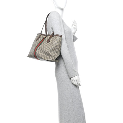 Gucci GG Supreme Monogram Medium Ophidia Shopping Tote Brown 2 of 14