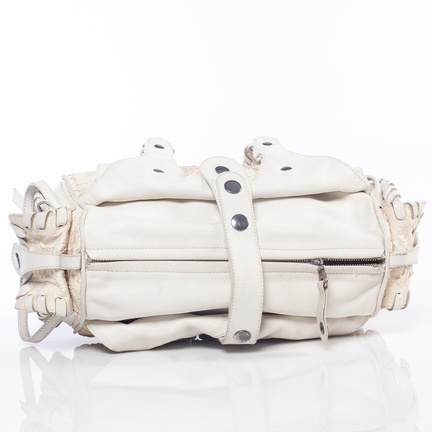 Chloe Python Silverado Shoulder Bag White 35623 – FASHIONPHILE