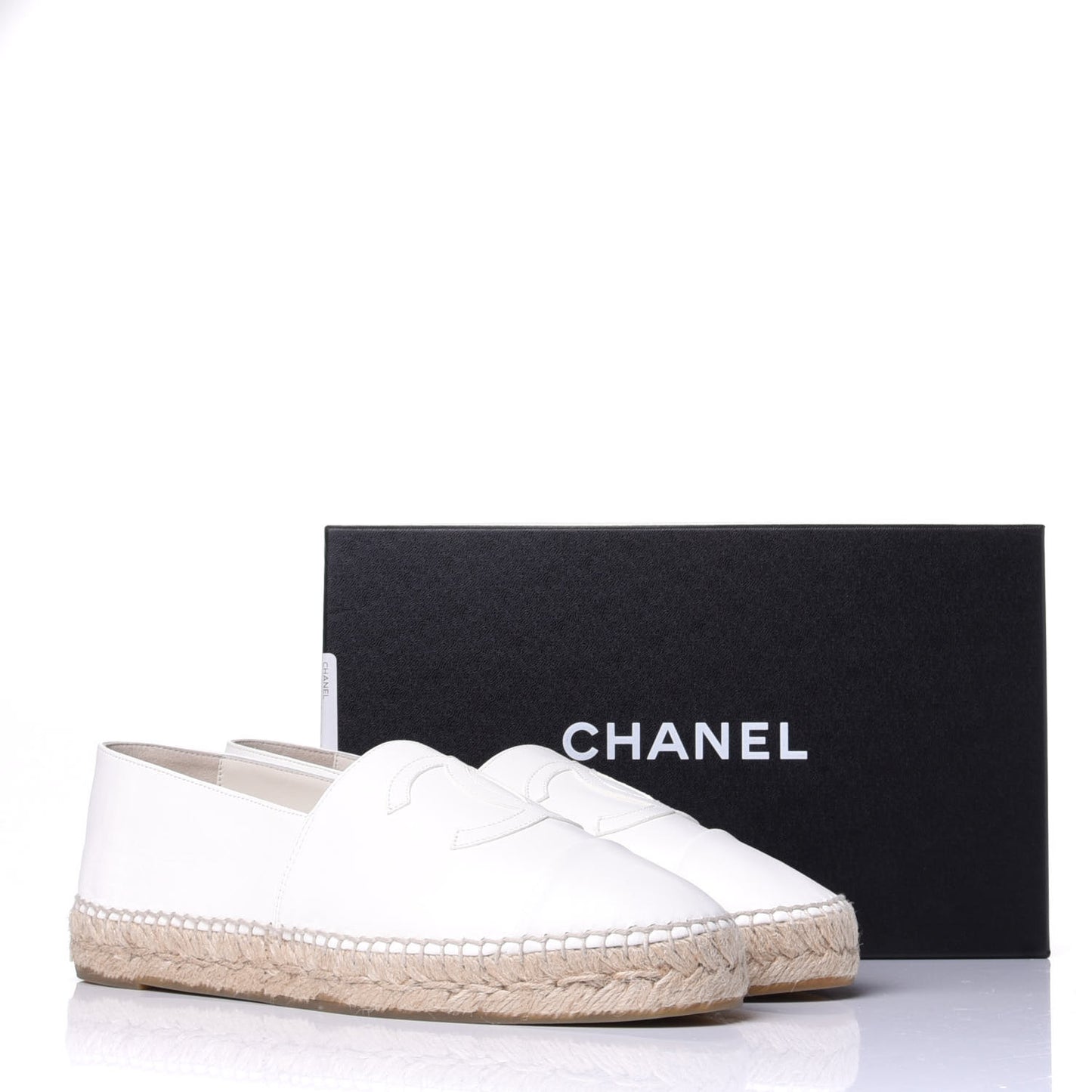 Lambskin CC Espadrilles 41 White