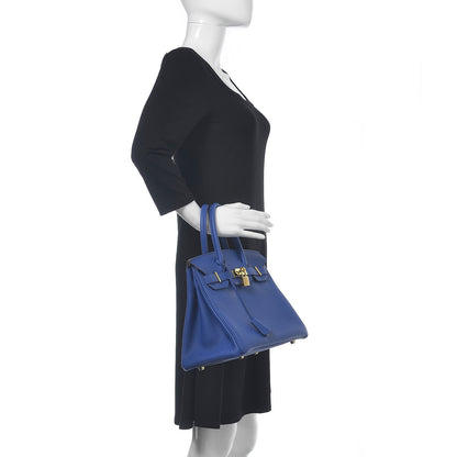 Hermes Togo Birkin 30 Bleu Electrique 2 of 11