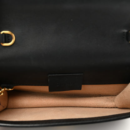 Gucci Calfskin Super Mini Sylvie Chain Shoulder Bag Black 5 of 8