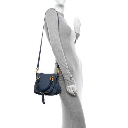 Chloe Calfskin Small Marcie Satchel Shady Cobalt 2 of 16
