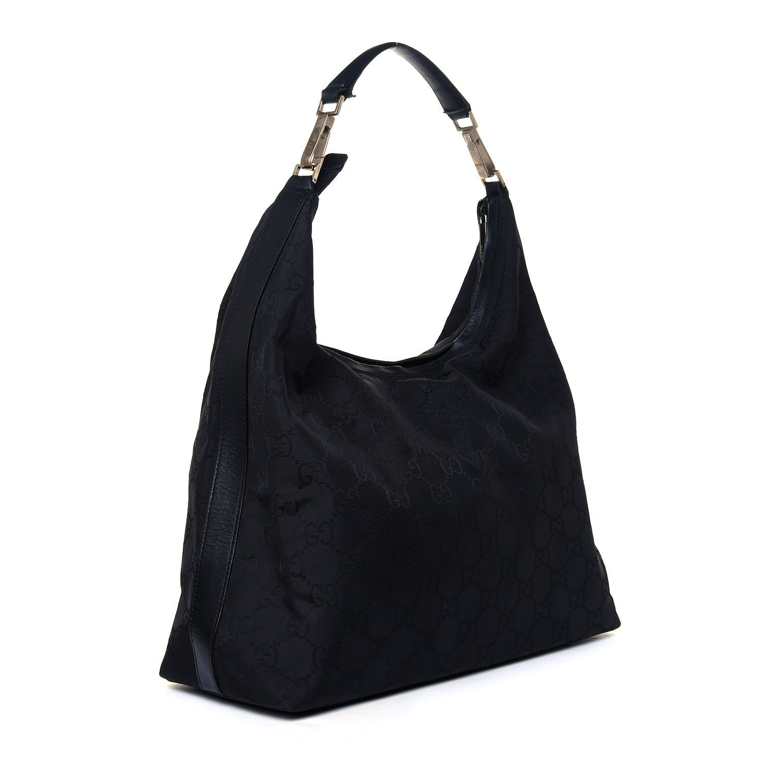 Gucci Nylon Monogram Hobo Black 2 of 5