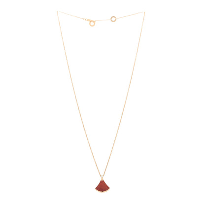Bulgari 18K Rose Gold Diamond Carnelian Divas' Dream Pendant Necklace 3 of 6