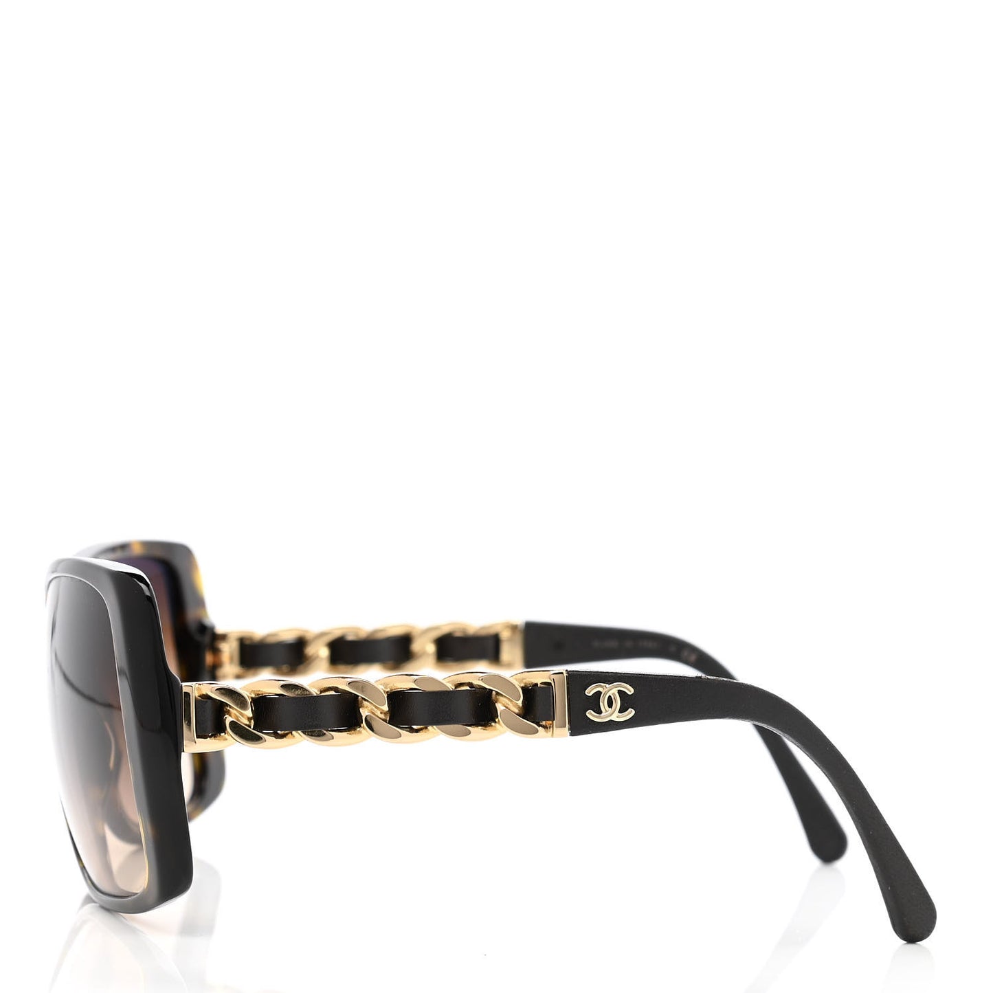 Tortoise Shell Chain Sunglasses 5208-Q