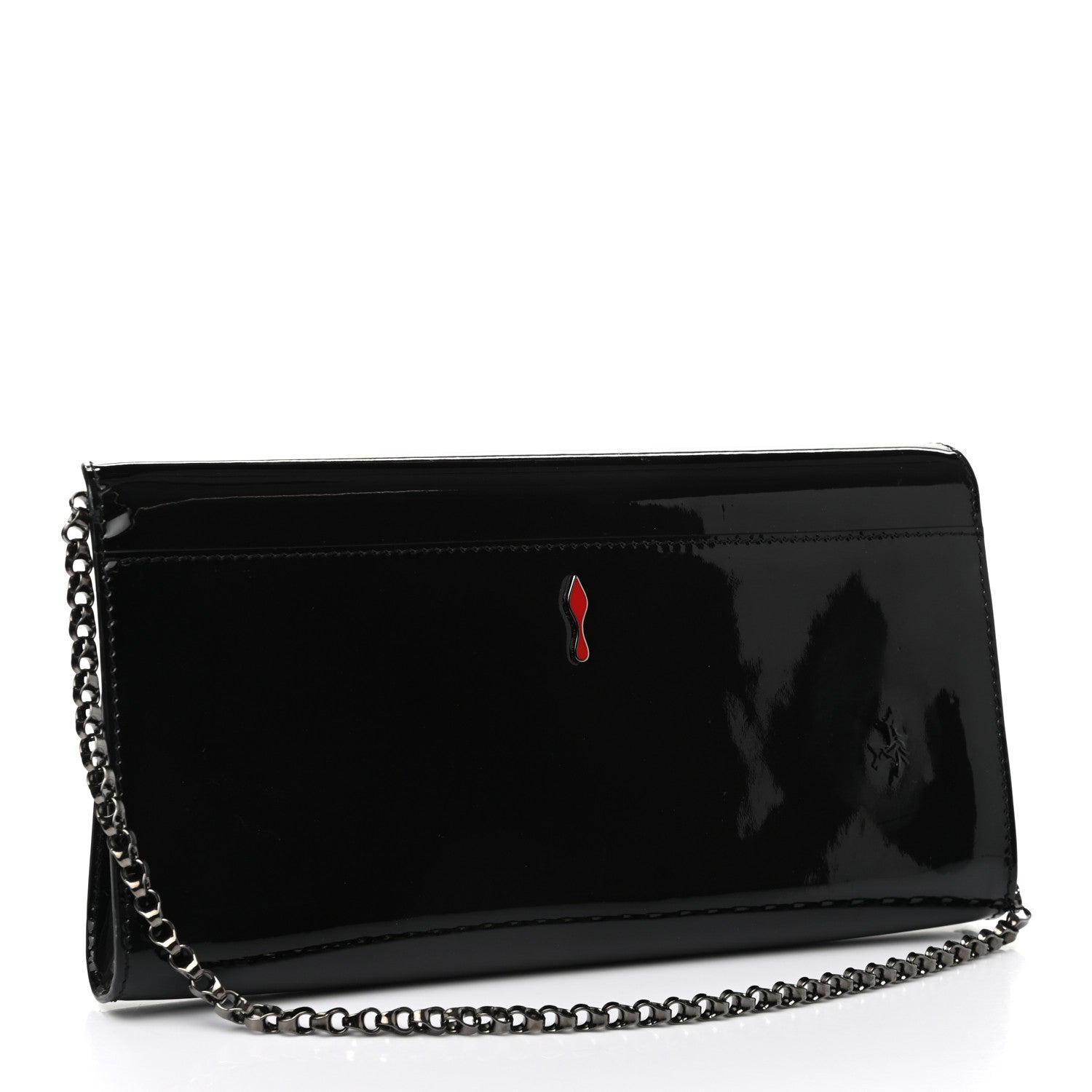 Christian Louboutin Patent Vero Dodat Clutch Black 3 of 10