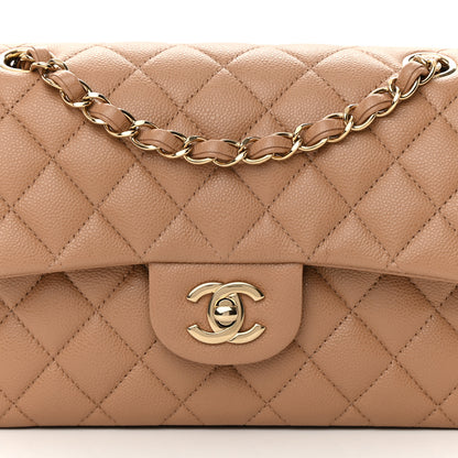Chanel Caviar Quilted Small Double Flap Dark Beige 8 of 11