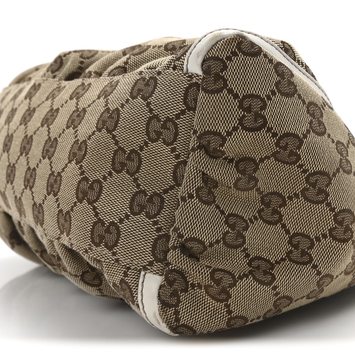 Gucci Monogram Medium D Gold Ring Hobo White 10 of 10