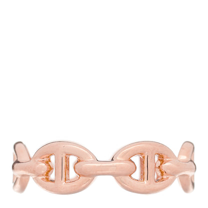 Hermes 18K Rose Gold PM Chaine D'Ancre Enchainee Ring 52 6 3 of 6