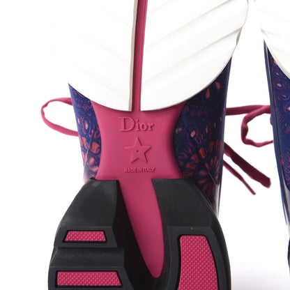 Christian Dior Technical Fabric Rubber Womens Fireworks D-Connect Sneakers 38.5 Deep Blue Pink 9 of 11