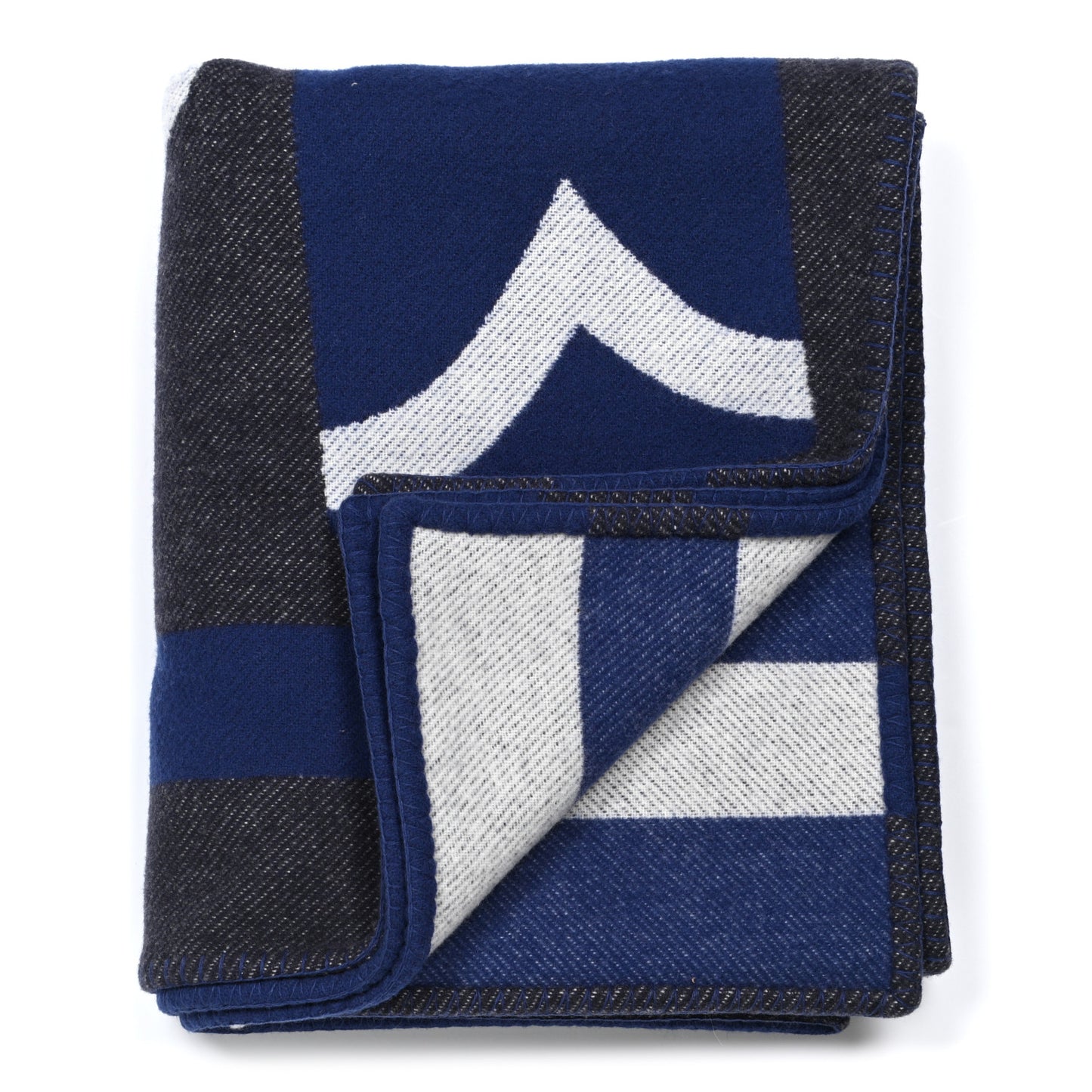 Cashmere Wool Brandebourgs Blanket Encre