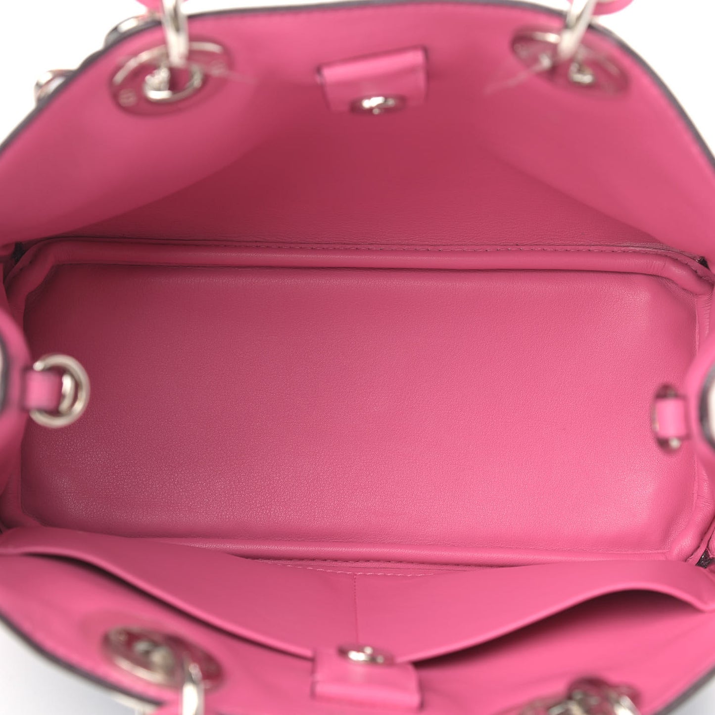 Smooth Calfskin Small Tri-Color Diorissimo Bag Navy Pink