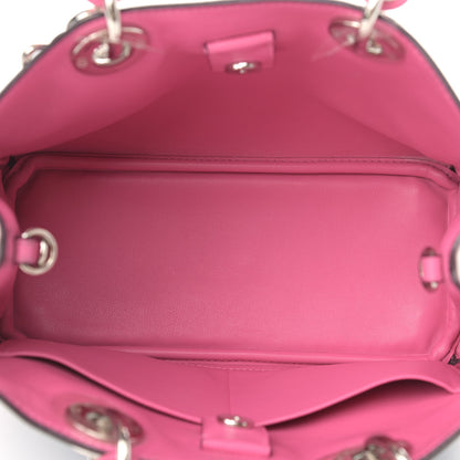 Christian Dior Smooth Calfskin Small Tri-Color Diorissimo Bag Navy Pink 9 of 14