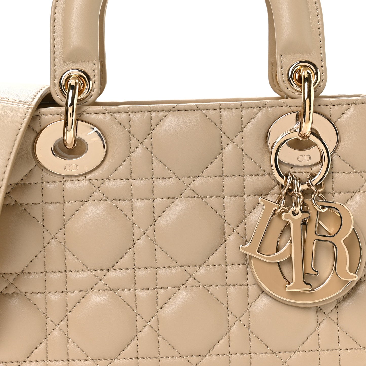 Lambskin Cannage Small My ABCDior Lady Dior Hazelnut