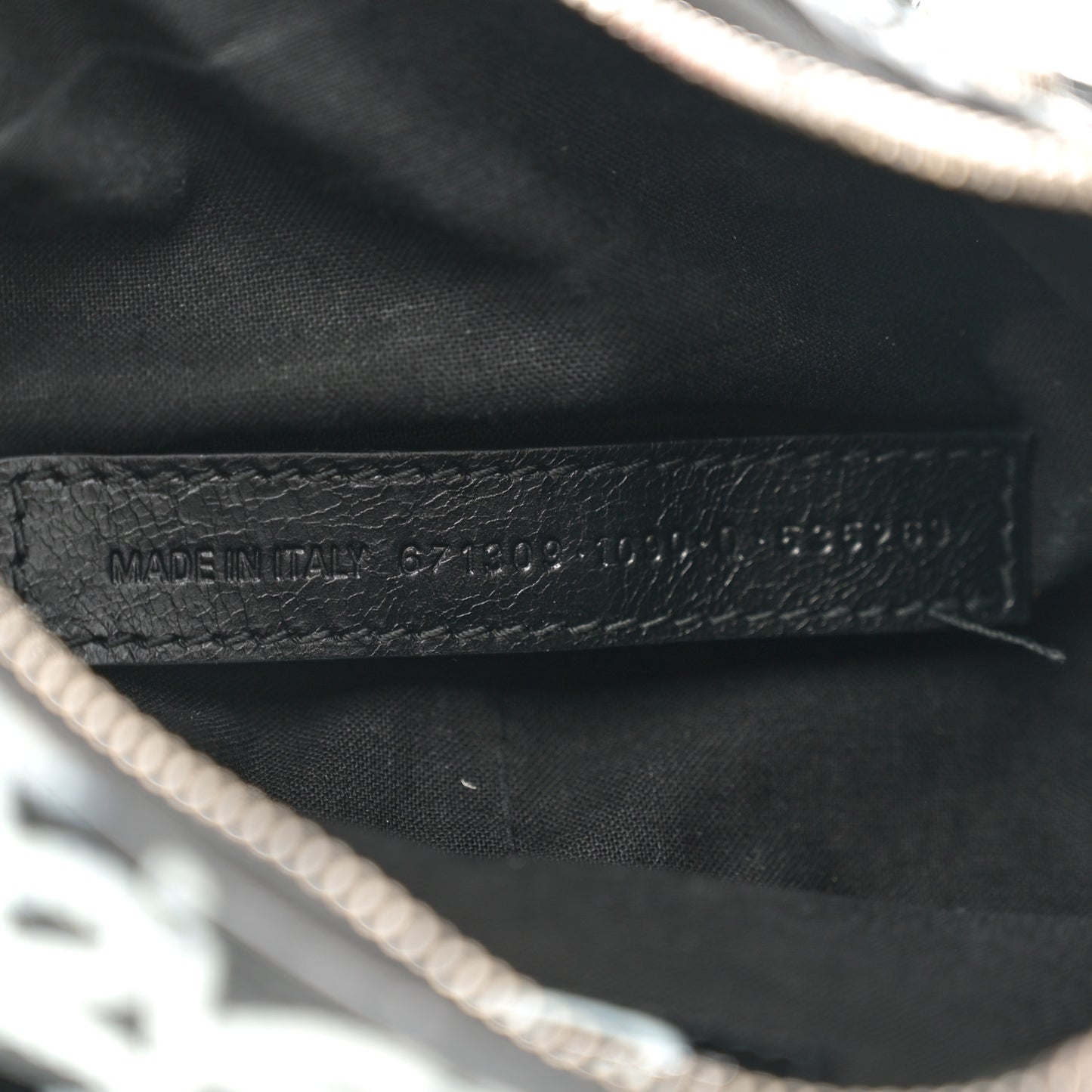 Agneau Arena Graffiti Le Cagole Shoulder Bag XS Black