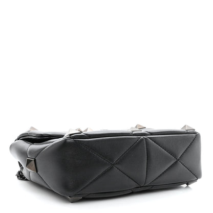 Valentino Garavani Nappa Monochrome Medium Roman Stud Shoulder Bag Black 4 of 9