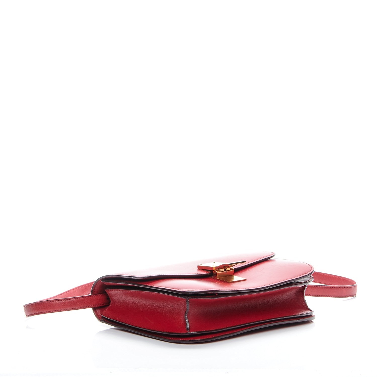 Celine Box Calfskin Medium Classic Box Flap Bag Red 4 of 10